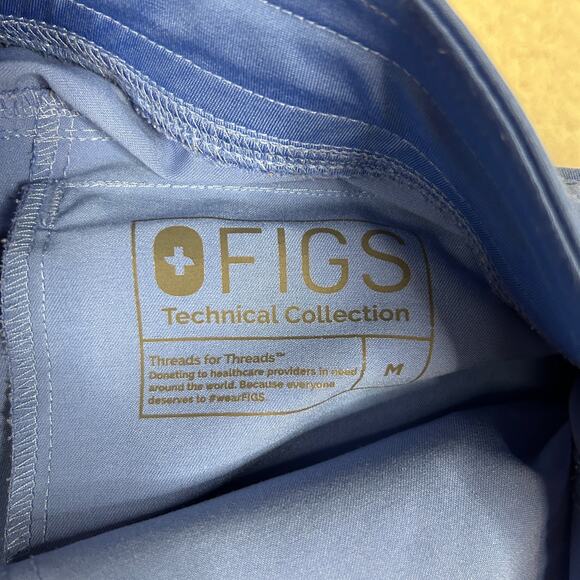 Figs Mens Size M Axim Cargo Scrub Pants Drawstring Medical Career Ceil Blue - Picture 7 of 10